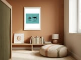 Horses By The Water framed in a gentle room thumbnail