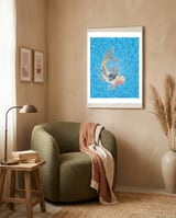 Koi art framed in a tender room thumbnail