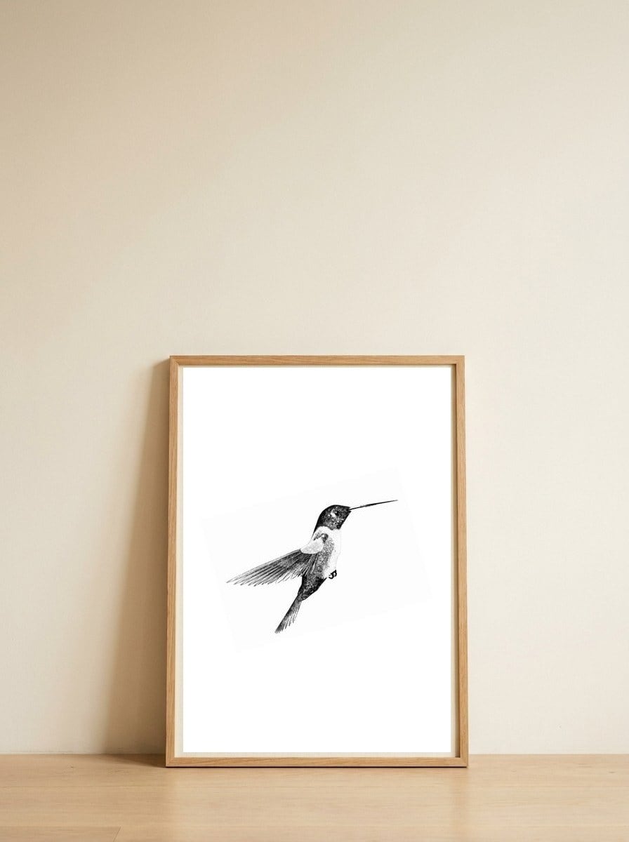 22 — framed, leaning against the wall
