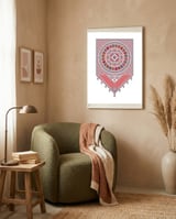 Tatreez Ornament 23 framed in a tender room thumbnail