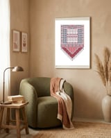 Tatreez Ornament 19 framed in a tender room thumbnail