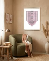 Tatreez Ornament 13 framed in a tender room thumbnail