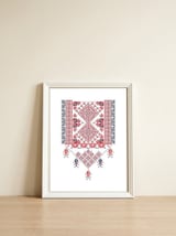 Tatreez Ornament 11 — framed, leaning against the wall thumbnail