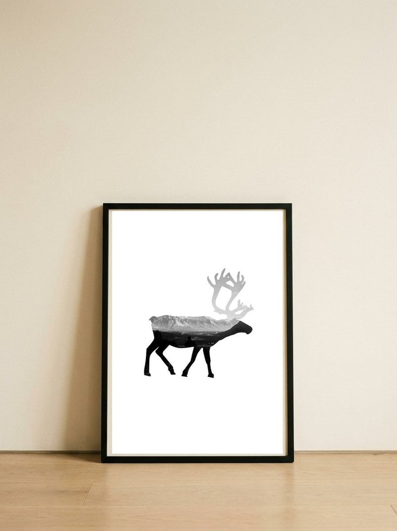 30 — framed, leaning against the wall