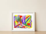 Strokes and Scribbles — framed, leaning against the wall thumbnail