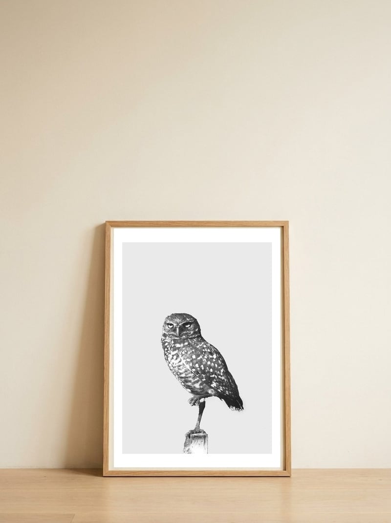 34 — framed, leaning against the wall