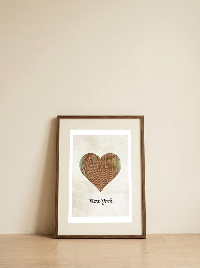38 — framed, leaning against the wall