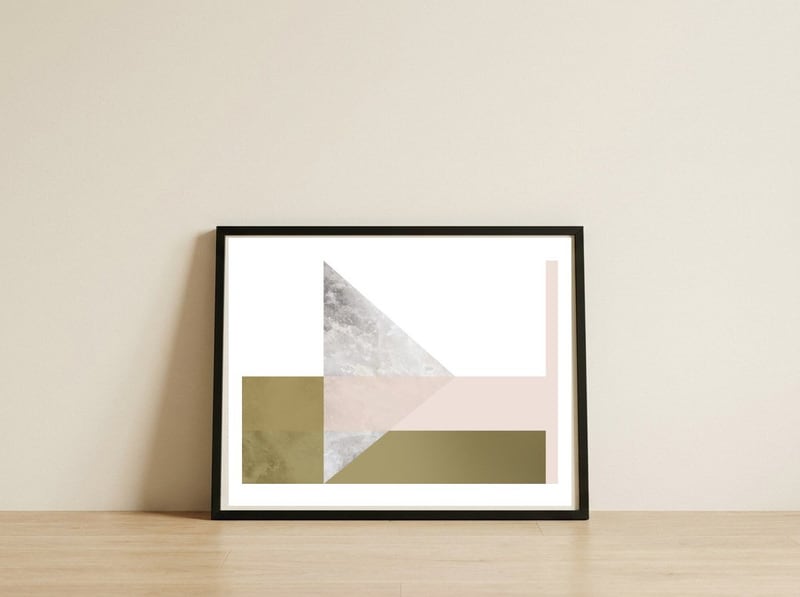 45 — framed, leaning against the wall