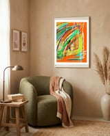 Emersions in orange and yellow 3 framed in a tender room thumbnail
