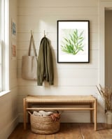 Wild Greenery Abstract Botanical framed in a relaxed room thumbnail