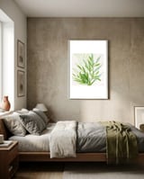 Wild Greenery Abstract Botanical framed in a grounding room thumbnail