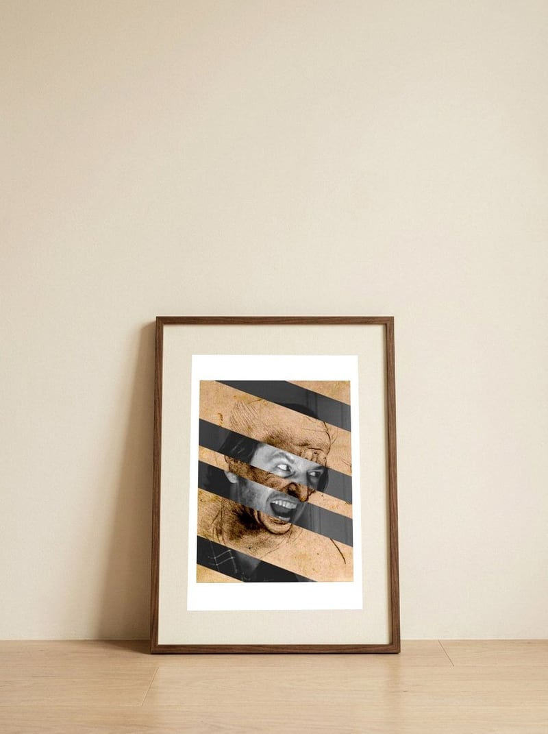 Leonardo Da Vincis Head For Th — framed, leaning against the wall