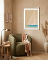 Ocean Wonderland IV-B3 framed in a tender room thumbnail