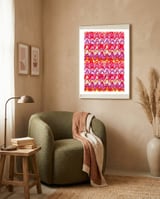 Pop abstract color full framed in a tender room thumbnail