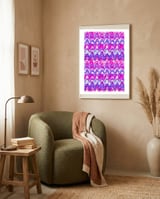 Pop abstract color full framed in a tender room thumbnail