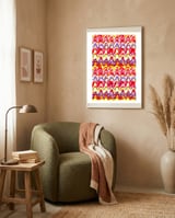 Pop abstract color full framed in a tender room thumbnail