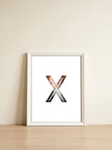 Letter X - (Impress) — framed, leaning against the wall thumbnail