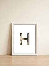 Letter H - (Impress) — framed, leaning against the wall thumbnail