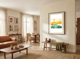 Golden Alpine Sunset framed in a grounding room thumbnail