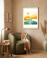 Golden Alpine Sunset framed in a tender room thumbnail