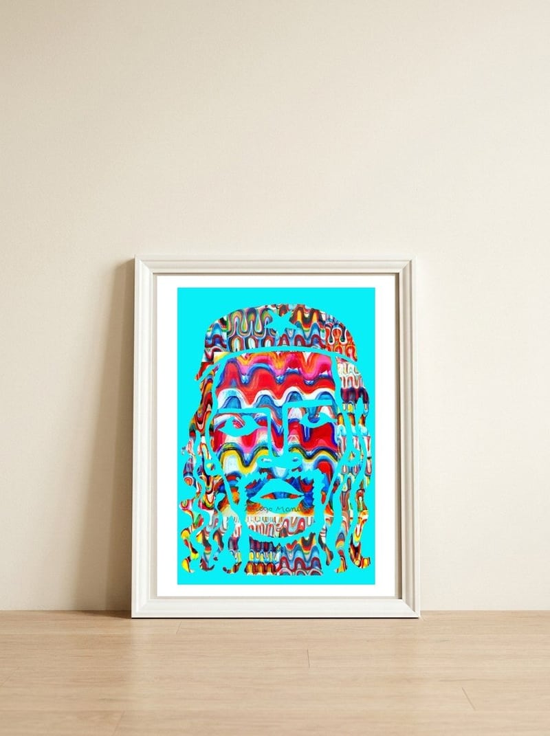 Che 8 — framed, leaning against the wall