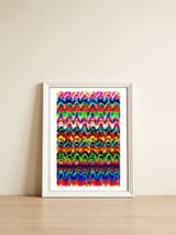 Pop abstract color full — framed, leaning against the wall thumbnail