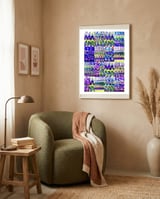 Pop abstract color full framed in a tender room thumbnail