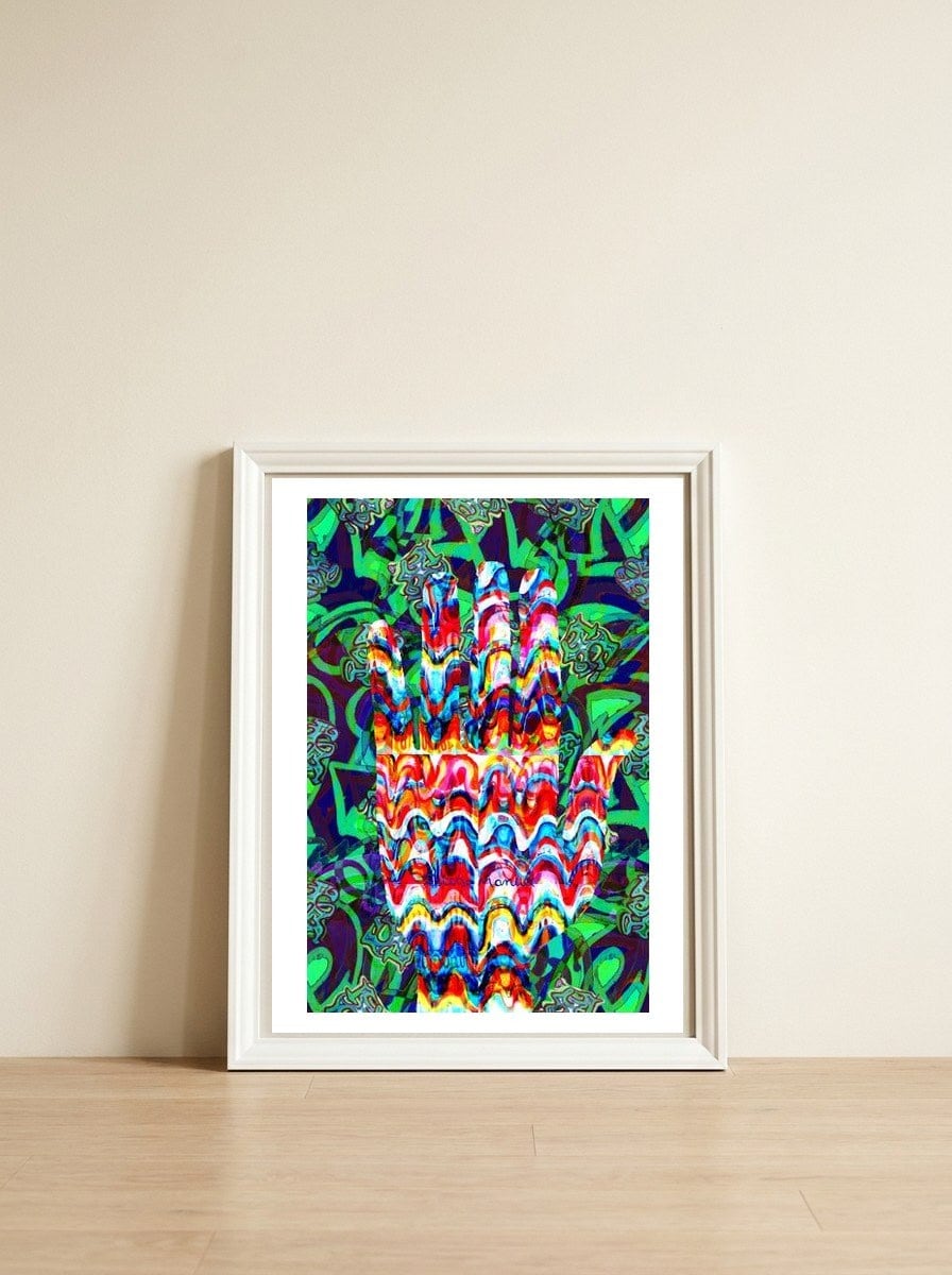 Mano 18 — framed, leaning against the wall