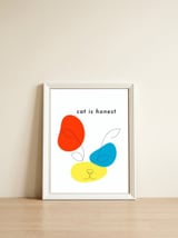 cat is honest — framed, leaning against the wall thumbnail