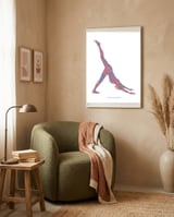 Three Legged Downward Dog framed in a tender room thumbnail