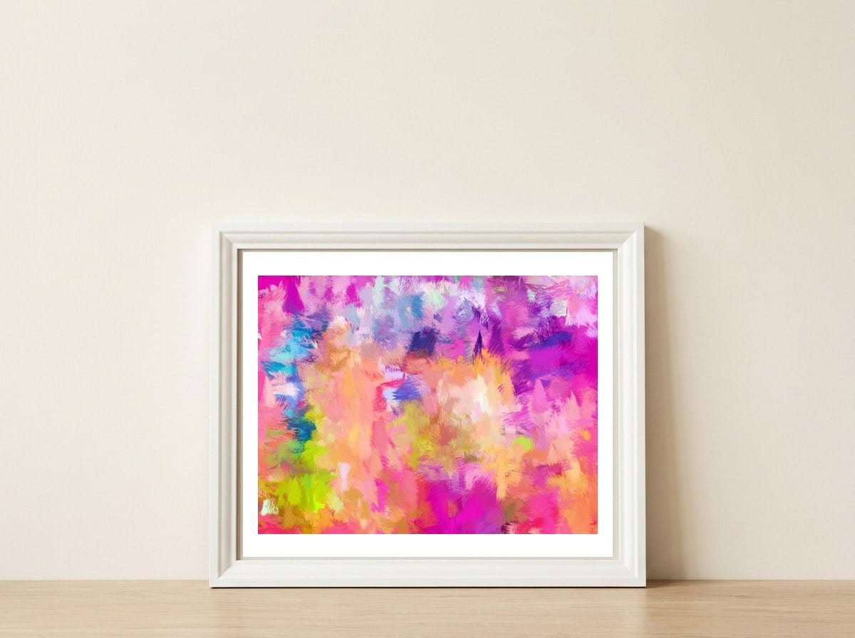 Painted Mood — framed, leaning against the wall