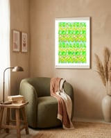 Pop abstract color full framed in a tender room thumbnail