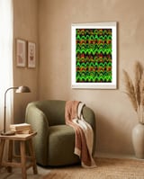 Pop abstract color full framed in a tender room thumbnail