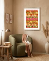 Pop abstract color full framed in a tender room thumbnail
