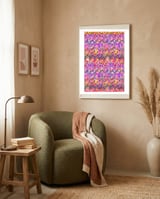 Pop abstract color full framed in a tender room thumbnail