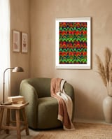 Pop abstract color full framed in a tender room thumbnail