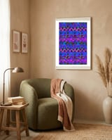 Pop abstract color full framed in a tender room thumbnail
