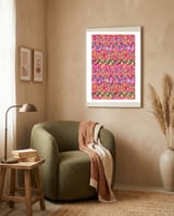 Pop abstract color full framed in a tender room thumbnail