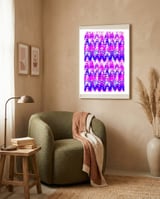 Pop abstract color full framed in a tender room thumbnail