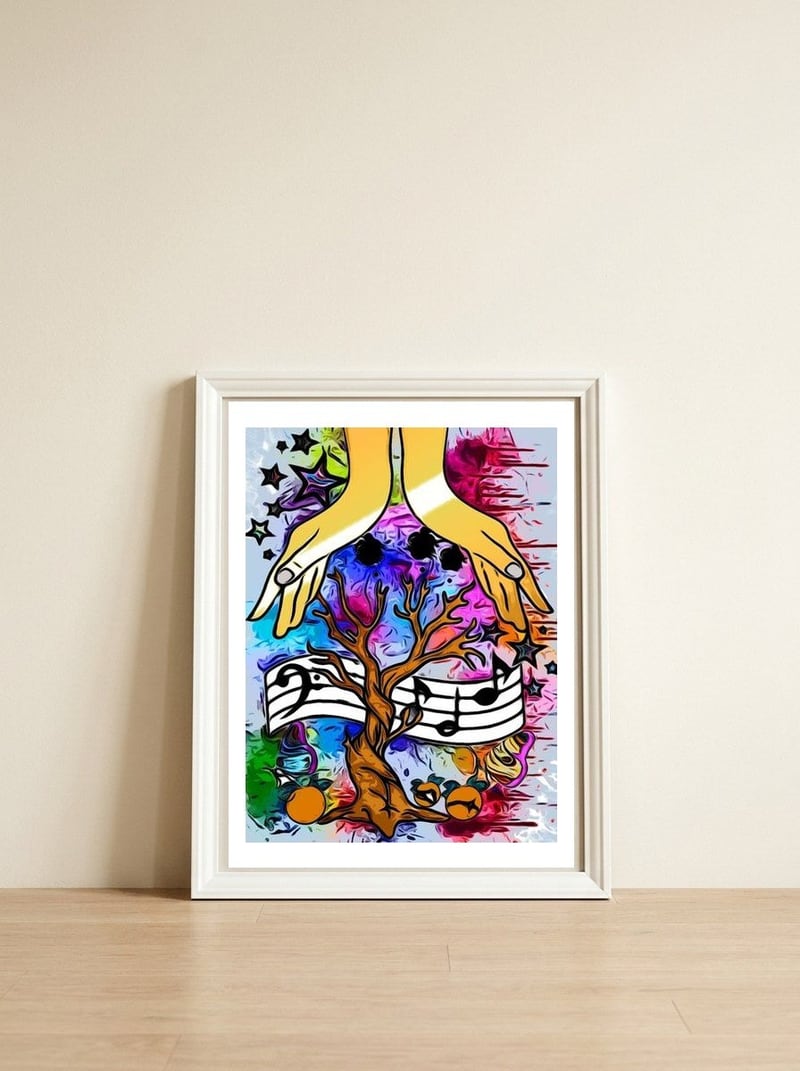 Creation Eye Of Sound — framed, leaning against the wall