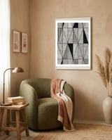 Concrete Triangles framed in a tender room thumbnail