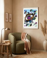 Falling Lotus Eye framed in a tender room thumbnail