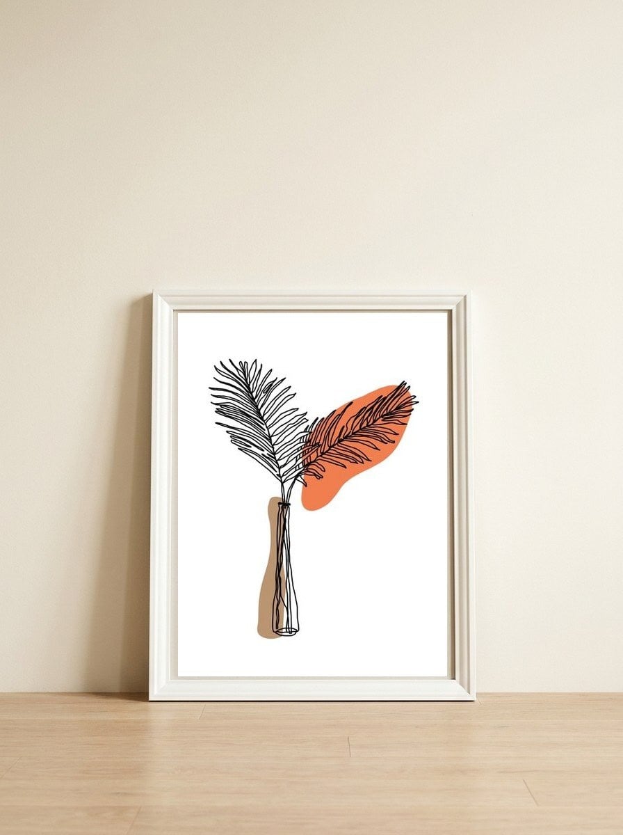 Tropical — framed, leaning against the wall