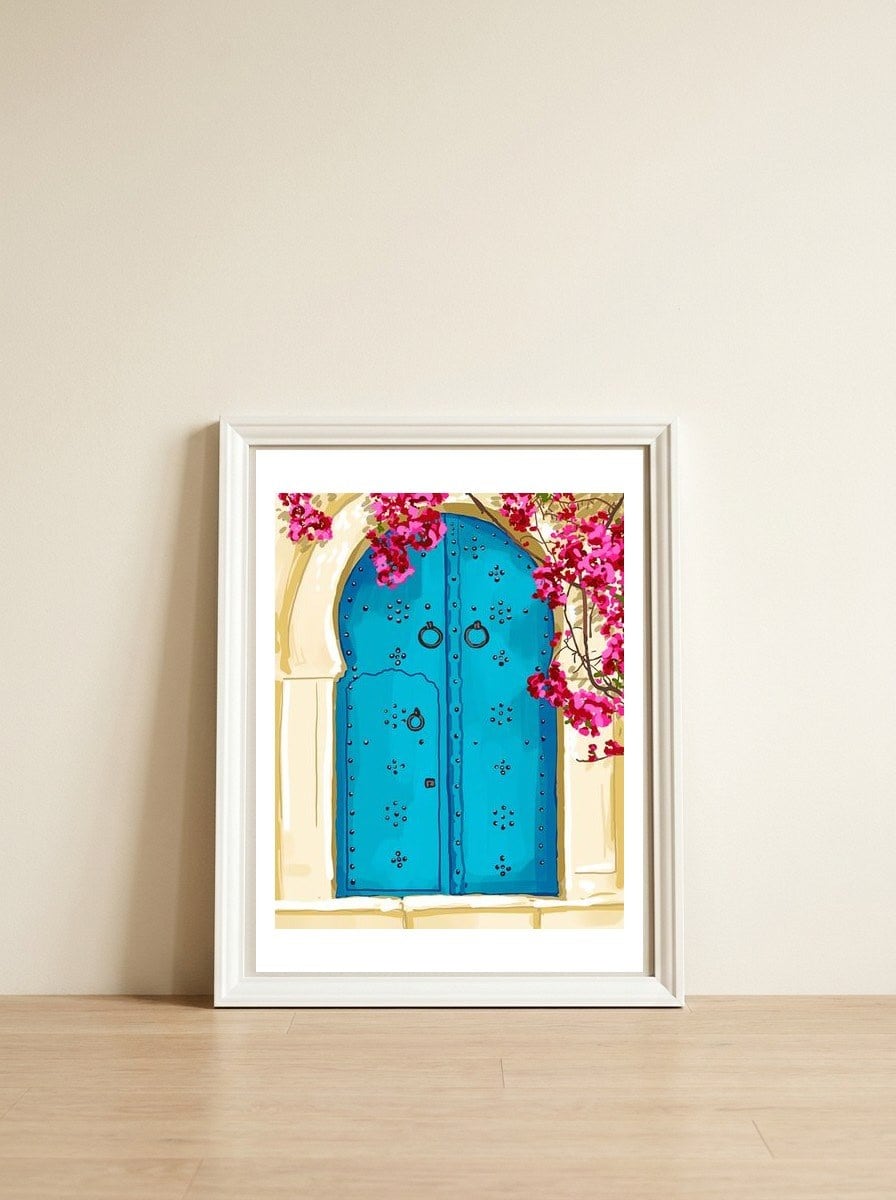 Palace Door — framed, leaning against the wall