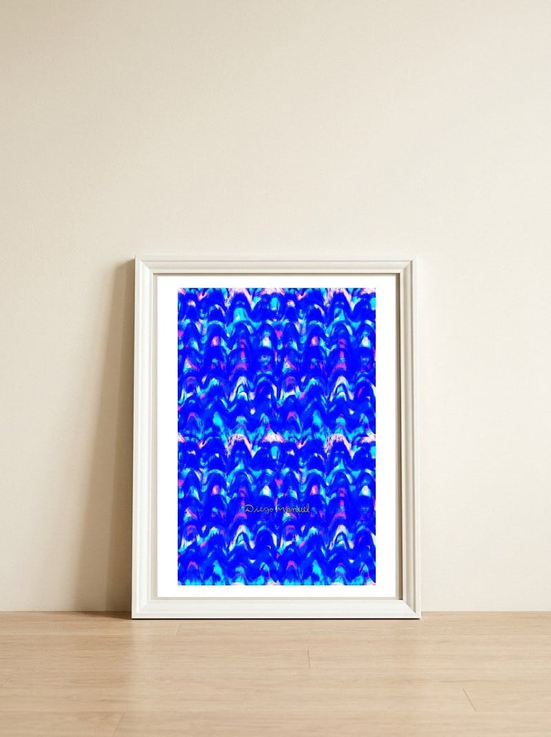 Pop Abstract A 59 — framed, leaning against the wall