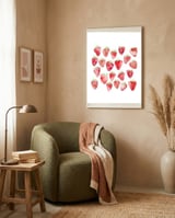Strawberries Watercolor framed in a tender room thumbnail