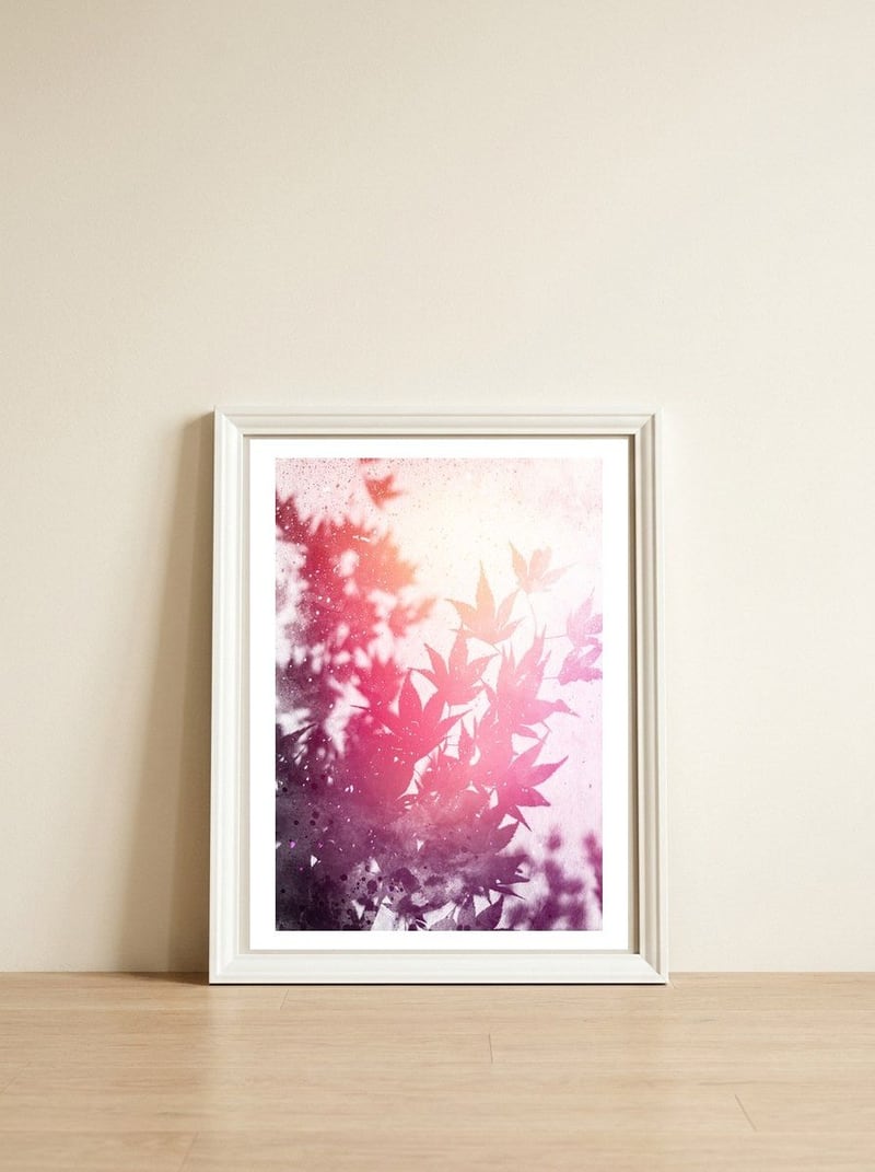 Leaves #4 — framed, leaning against the wall