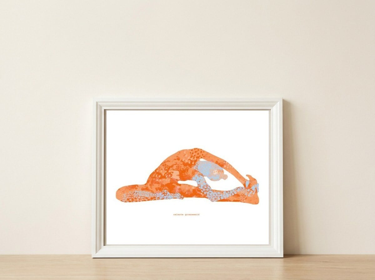 Parivrtta Janu Sirsasana | Revolved Head to Knee Pose — framed, leaning against the wall