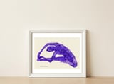 Parivrtta Janu Sirsasana in Purple — framed, leaning against the wall thumbnail