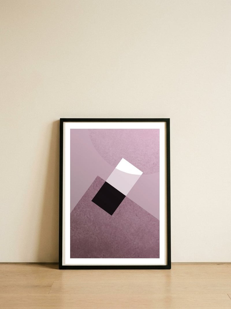 Abstract — framed, leaning against the wall